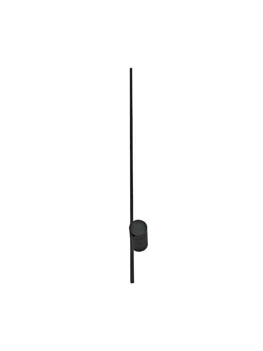 VK Lighting VK/04455/WA/B/W/90 Μοντέρνο Φωτιστικό Τοίχου με Ενσωματωμένο LED και Θερμό Λευκό Φως σε Μαύρο Χρώμα Πλάτους 90cm